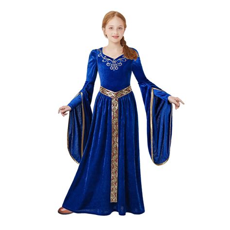 Vintage Girls Renaissance Royalty Queen Costume Knight Medieval