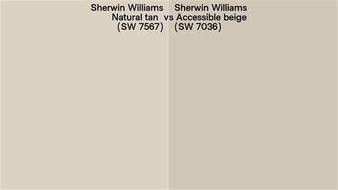Sherwin Williams Natural Tan Vs Accessible Beige Side By Side Comparison