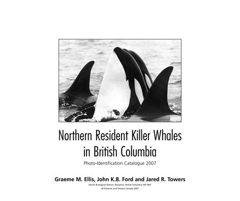 Pdf Northern Resident Killer Whales In British Columbia