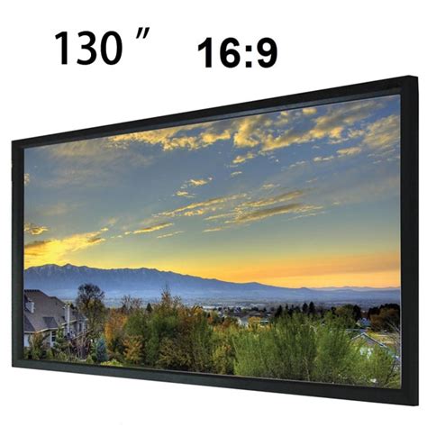 Top Rank Image 130 Inch Flat Fixed Frame Projection Screen Matt White