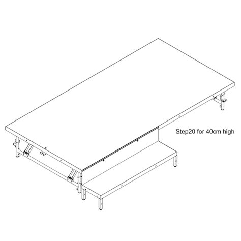 1m Wide Fixed Step Packages For Intellistage Staging 101 Mobile Folding