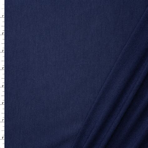 Cali Fabrics Navy Blue Lightweight Polyrayon French Terry Fabric By