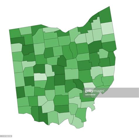Ohio State Map With Counties High Res Vector Graphic Getty Images