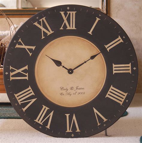 Large 30 Inch Wall Clock Framed Antique Style By Bigclockshop