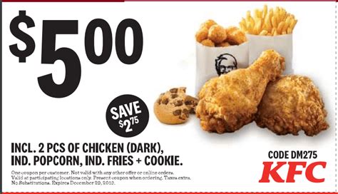 Great savings & free delivery / collection on many items. Ontario Kfc Canada Coupons