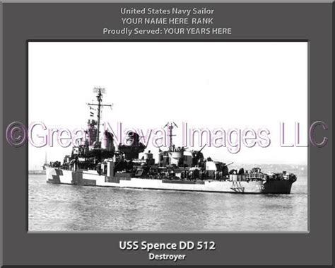Uss Spence Dd 512 Personalized Navy Ship Photo ⋆ Us Navy Veteran Memories