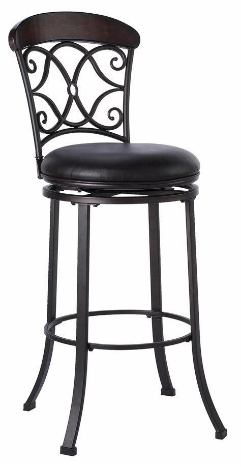 Hillsdale Bar Stools Bar Height Swivel Stool With Upholstered Seat Novello Home Furnishings