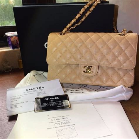 Classic Chanel Handbag Beige