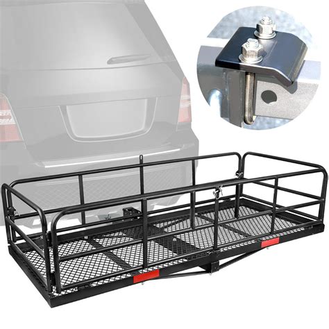 Leader Accessories High Side Folding Trailer Hitch Mount Cargo Rack