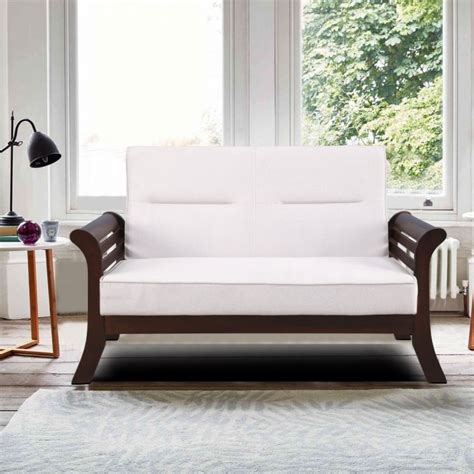We bring the hometown feel to your home, with our unique wooden furniture always made to order! Buy Herman Solid Wood Two Seater Sofa in Grey Colour by HomeTown Online at Best Price - HomeTown.in