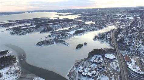 Sandvika Drone Video Beautiful Norway Cold Winter Dji Phantom 3