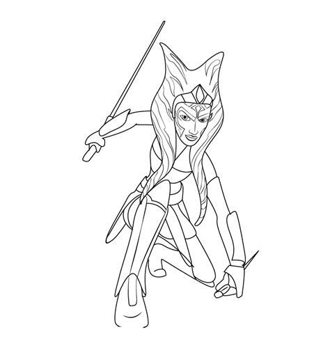 Ahsoka Coloring Pages - Coloring Pages For Kids And Adults