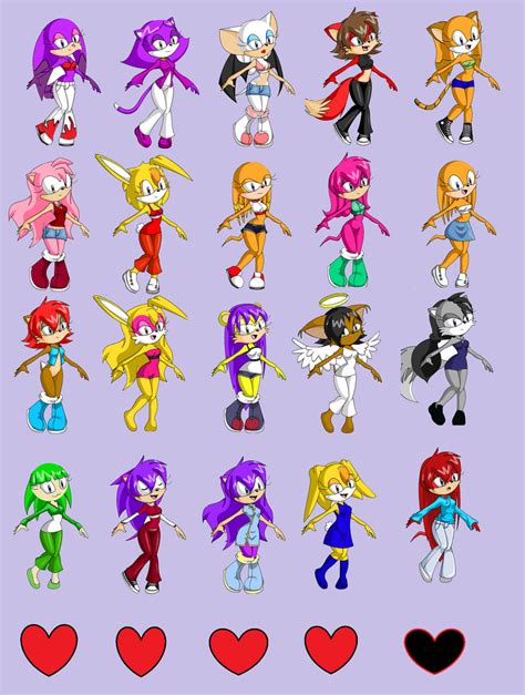 All Sonic Girls By Nesha14 On Deviantart