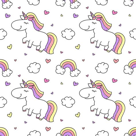 Baby Seamless Pattern With Unicorns Stock Vector Image By ©redcollegiya