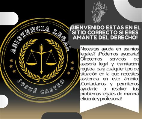 ¡descubre El Mundo De Las Asistencia Legal Josué Castro Facebook