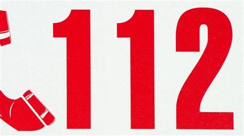 112 Europaischer Notfall Nummer Telefonnummer 112 Stockfotografie