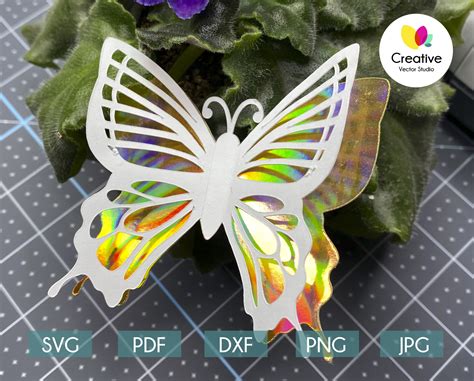 3D Butterfly cutting template 3, Butterfly SVG, 3D Butterfly svg, Printable Butterfly, Butterfly ...
