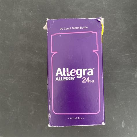 A Allegra Adult 24 Hr Allergy Tablets 180mg 90 Tablets Exp 062025