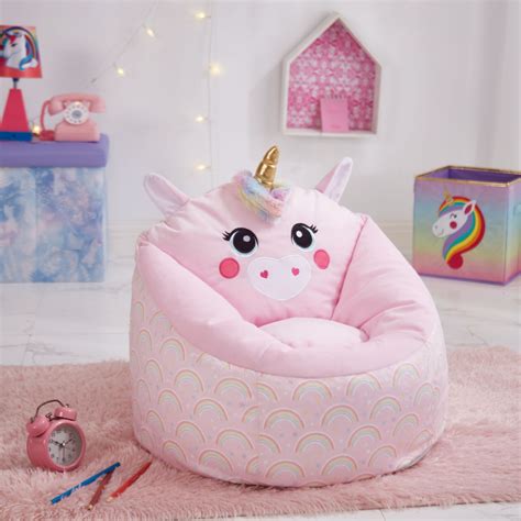 Everyone loves these trendy furnishings, and kids are crazy about them. Unicorn Round Figural Kids Bean Bag Chair - Walmart.com ...