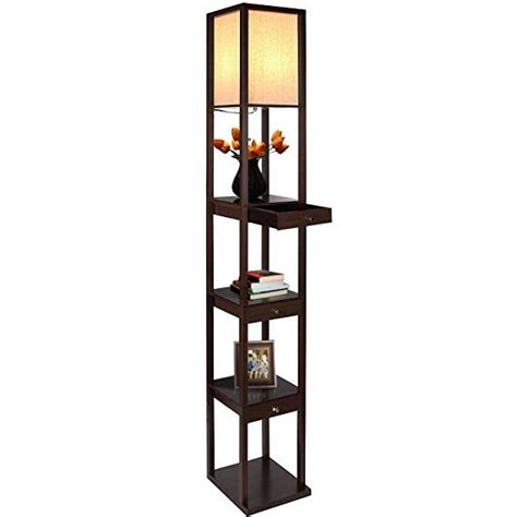 Newfinder floor lamp with shelves and white lamp shades, modern led tall night standing lamp, shelf floor lamp with 3 wood display storage for bedroom living room (brown) 4.4 out of 5 stars 63 $47.99 $ 47. Brightech Maxwell Drawer Edition - Shelf & LED Floor Lamp ...