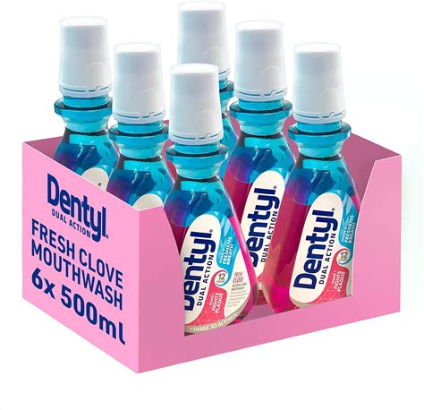 dentyl dual action cpc mouthwash 12hrs fresh breath and total care alcohol free fresh clove
