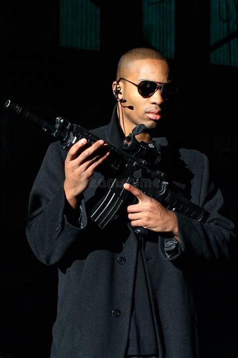 Man With Assault Rifle Stock Photo Image Of Male African 4098736