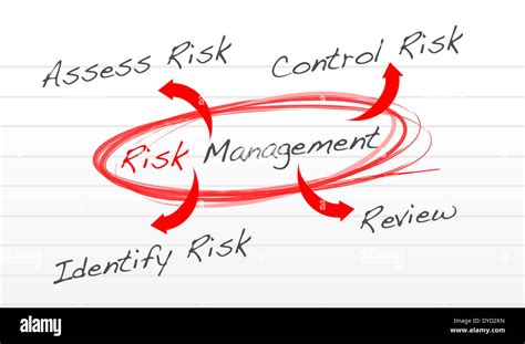 Risk Management Process Diagram Schema Illustration Design Over White