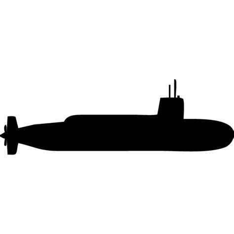 Submarine Silhouette Black White Silhouette Png Download 800800