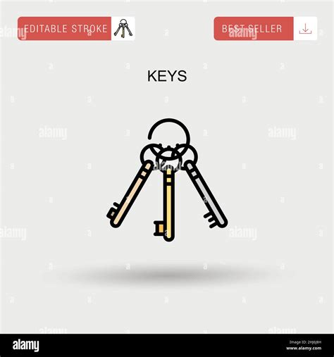 Keys Simple Vector Icon Stock Vector Image And Art Alamy