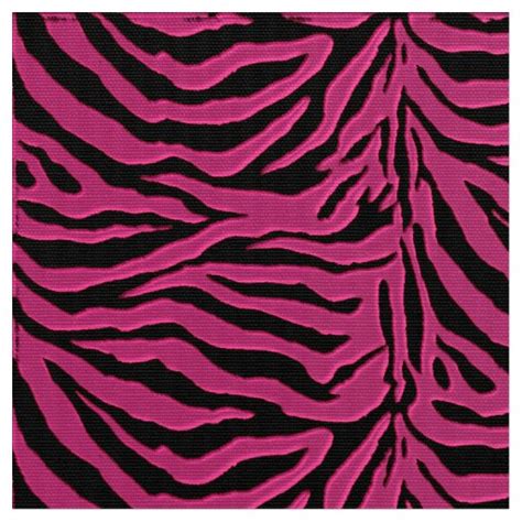 Hot Pink Zebra Animal Print Fabric Zazzle