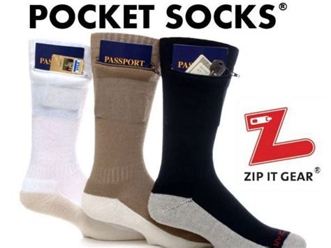 Pocket Socks By Zip It Gear Travel Security And Convenience Travel