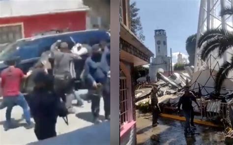 Video Corren A Pedradas A Alcaldesa Tras Desplome De Tanque De Agua