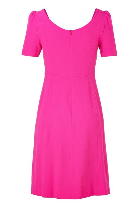 Bright Pink Cotton Stretch Pencil Dress Dress Elizabeths Custom Skirts