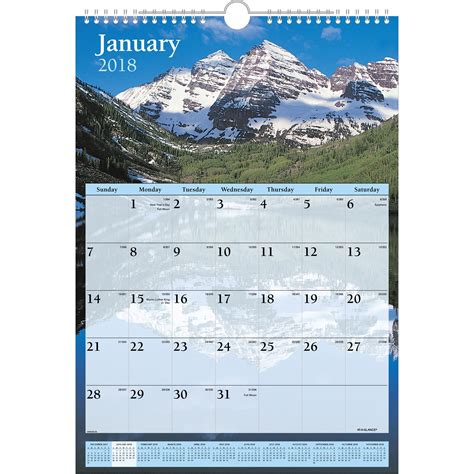 At A Glance Scenic Monthly Wall Calendar