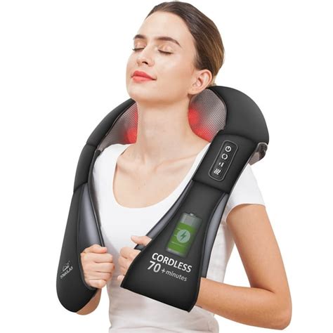 Snailax Cordless Shiatsu Neck Massager Neck Shoulder Massager With Heat Electric Neck Back And