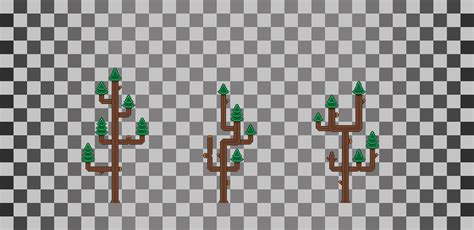 Pixel Pine Tree 16x16 Tile Set By Limitless Assets