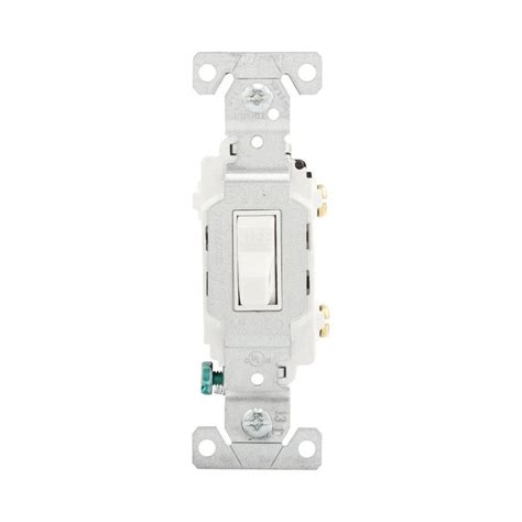 Eaton 15 Amp Single Pole White Toggle Commercial Light Switch At