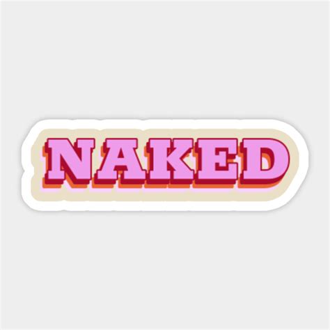 Naked Retro Aesthetic Naked Sticker TeePublic