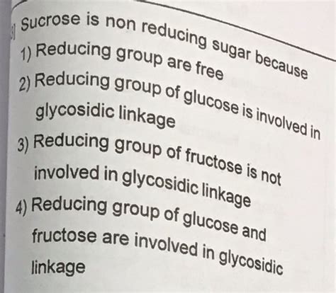 Which Is A Non Reducing Sugar