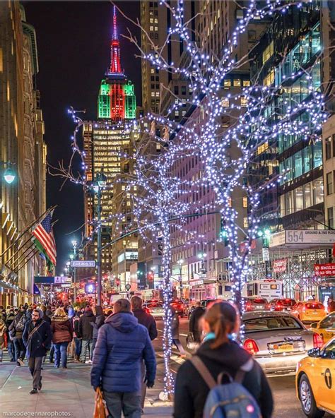 Christmas Lights All Over New York By Marcodegennarophotos