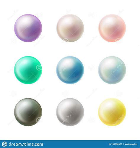 Colorful Blank Round Buttons Realistic Vector Set Stock Vector