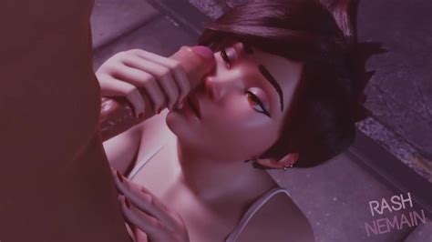 overwatch tracer blowjob 3d hentai by rashnemain