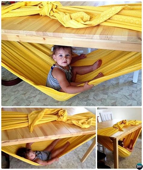 Taking your baby along during shopping trips will be more convenient with this baby hammock. DIY Kids Wrap Sling Hammock-10 DIY Hammock Projects Instructions | Baby hammock, Diy hammock ...