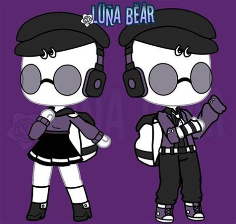🐨headphone Twins🐨 Gacha Life Outfits Clothing Sketches Couple Outfits Character Outfits