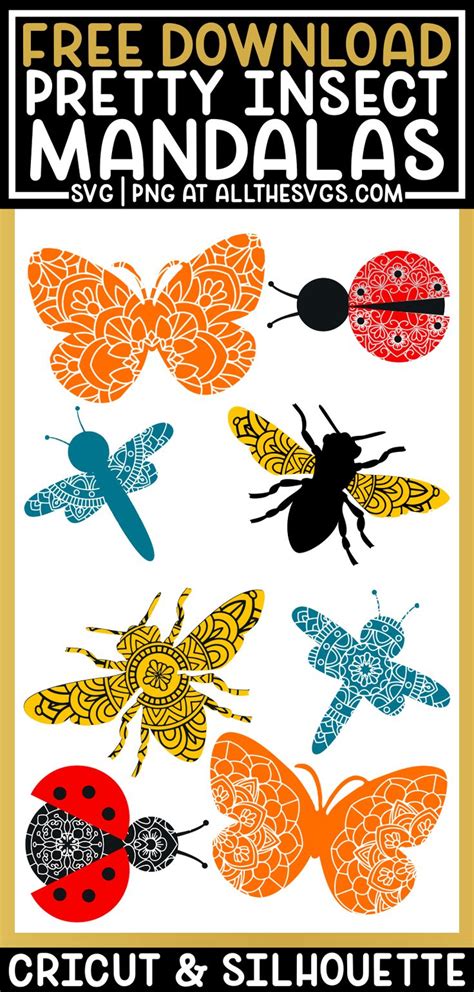 Download free insect mandala svg files for cricut silhouette ...