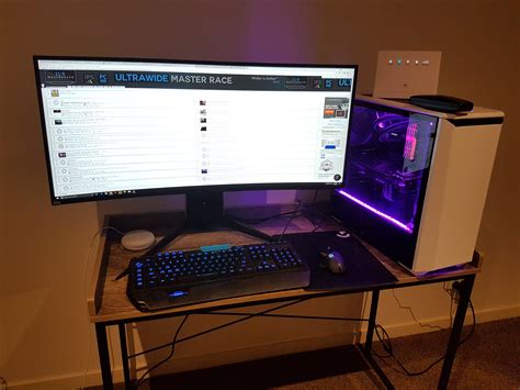 Set Up My Alienware Aw3418dw Think I Need A Bigger Desk R