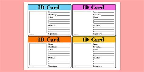 14 Blank Id Card Template Editable For Ms Word By Id Card Template