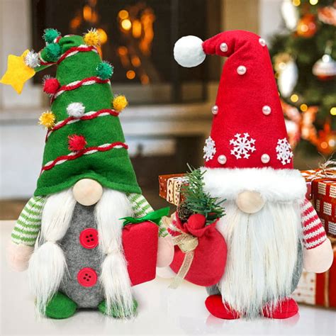 Ayieyill 2pc Christmas Gnomes Plush Decorations Christmas Ornaments