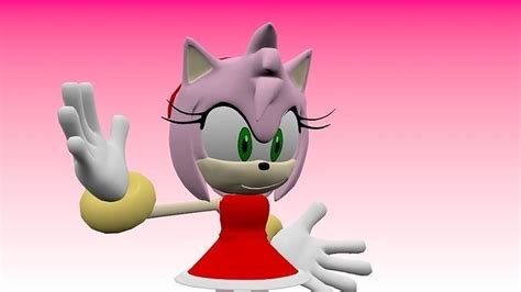 Amy Rose 3d Model Animated Cgtrader
