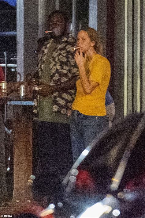 Jennifer Lawrence Smokes A Cigarette While Filming A Bar Scene With Brian Tyree Henry Daily